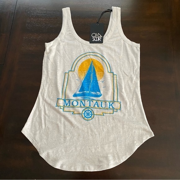 Chaser NWT Montauk Sleeveless White Tee Small - Picture 2 of 6